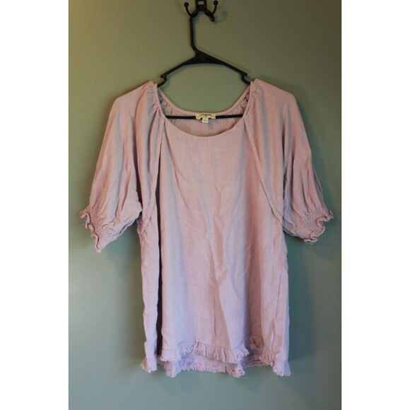 Umgee Tops - Umgee Linen Style Boho Beach Women's Size Small Lilac Purple